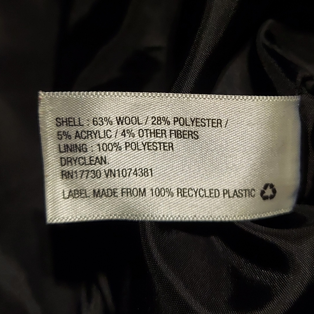 MERONA Women's Black Hooded Coat Size M - Picture 6 of 6